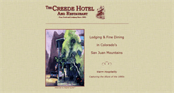 Desktop Screenshot of creedehotel.com